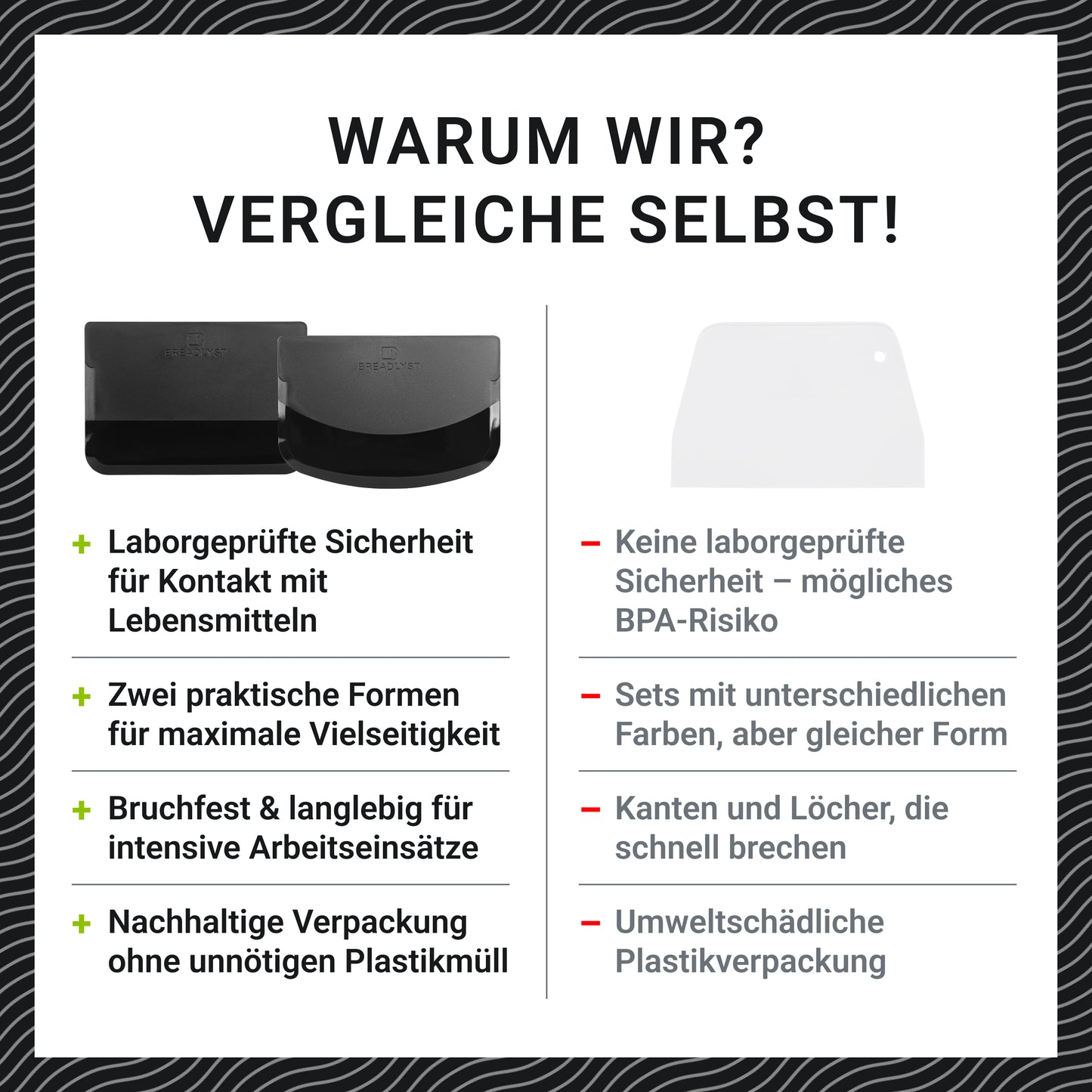 2er Set Kunststoff-Teigkarten