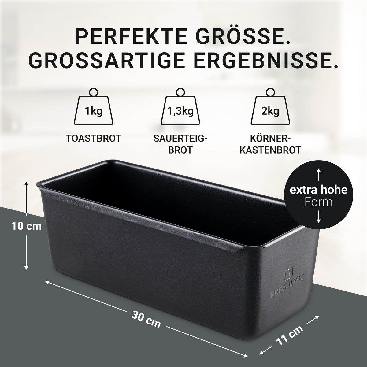 Kastenform mit Deckel 23/30 cm