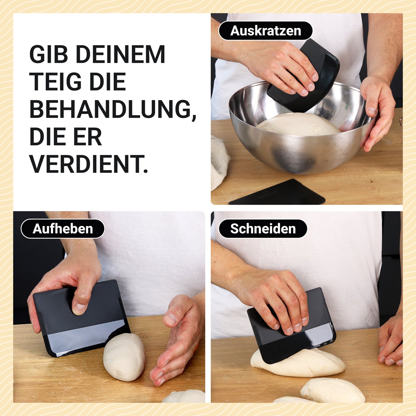 2er Set Kunststoff-Teigkarten